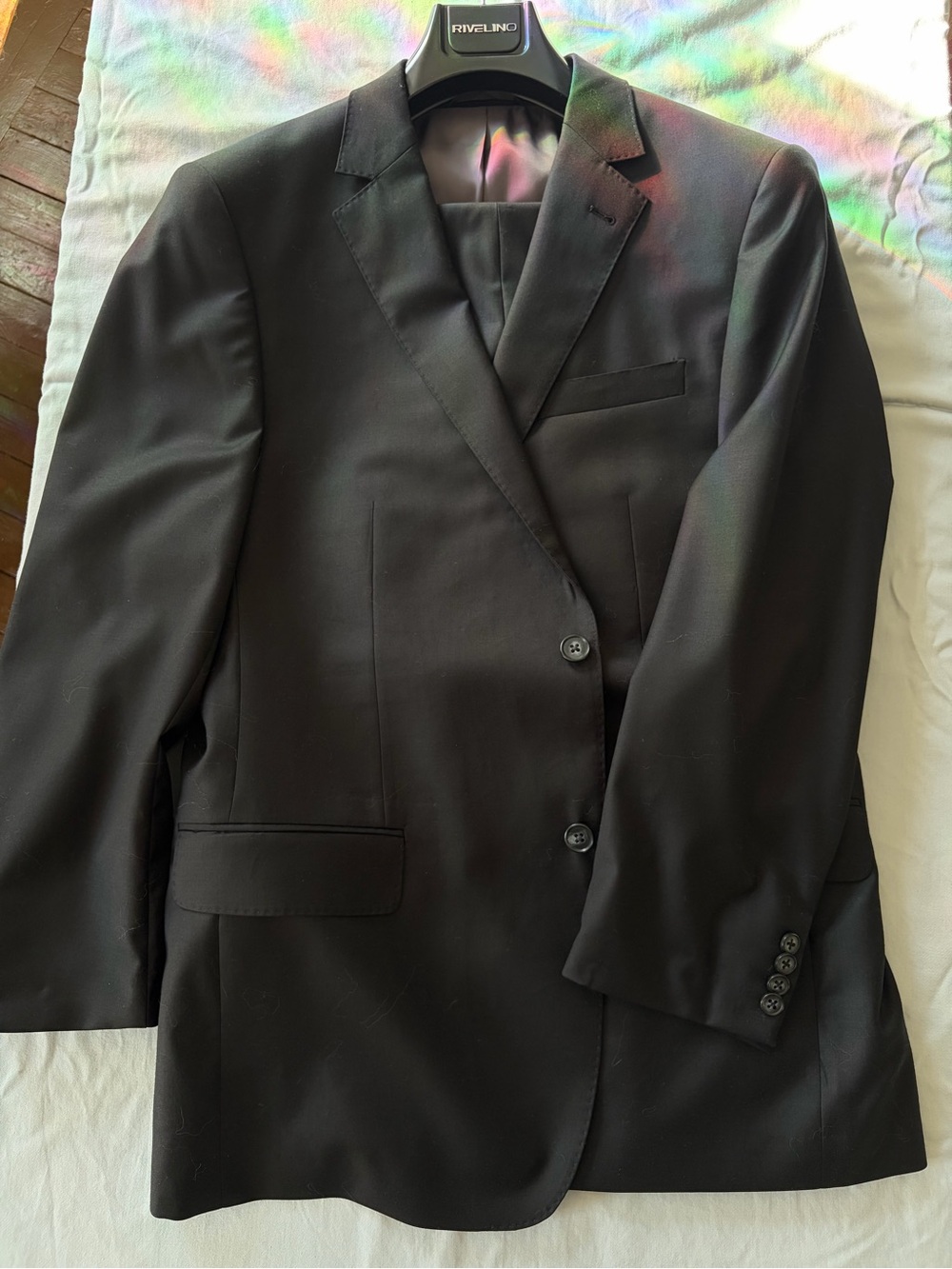 Rivelino Men's Black Suit
